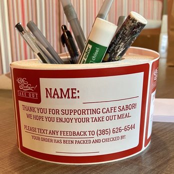Cafe Sabor - Love how they do this...thoughtful. - Mexican Near Me - St. George, Utah Cafe Sabor - Love how they do this...thoughtful. - Mexican Near Me - St. George, Utah