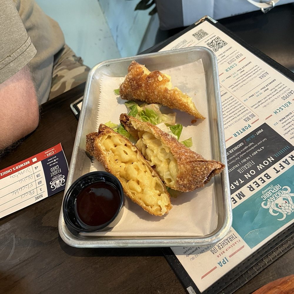 Ocean Republic Brewing - Mac N' Cheese Egg Rolls 2 - Brewpubs Near Me - Stuart, Florida