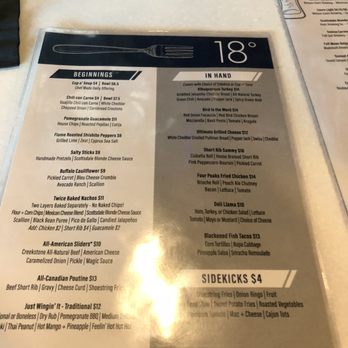 18 Degrees - Good variety lunch menu. - American Near Me - Scottsdale, Arizona