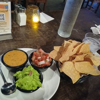 Casa Tina - Chips with three salsas. - Mexican Near Me - Dunedin, Florida Casa Tina - Chips with three salsas. - Mexican Near Me - Dunedin, Florida