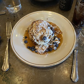 The Peacock - Blueberry pancake - Mediterranean Near Me - Austin, Texas The Peacock - Blueberry pancake - Mediterranean Near Me - Austin, Texas