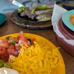 T Blanco's - Steak fajitas with all the sides