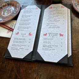 Drink menu Drink menu