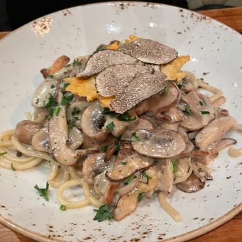 Rustic Root - Mushroom pasta - New American Near Me - Woodbury, New York