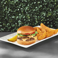 LA Classic Burger with Potato Wedges