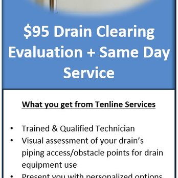 Tenline Services - Drain clearing evaluation - Plumbing Near Me Tenline Services - Drain clearing evaluation - Plumbing Near Me