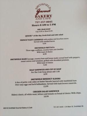 Menu photo 5 Smithfield Gourmet Bakery And Cafe Smithfield, VA