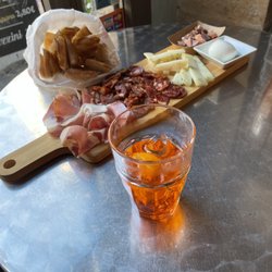 L'Emporio alla Pace - Aperol Spritz and meat and cheese board. Amazing!!