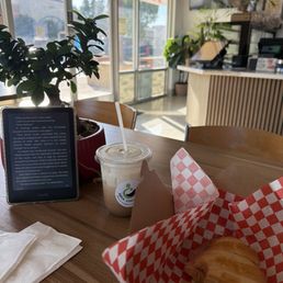 Croissant and salted cream mocha Croissant and salted cream mocha