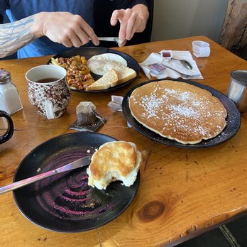 Backcountry Cafe - a man eating breakfast - Breakfast & Brunch Near Me - Gunnison, Colorado