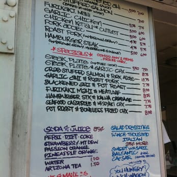 You Hungry Lunch Wagon - Menu as of July 2013 - Food Trucks Near Me - Honolulu, Hawaii You Hungry Lunch Wagon - Menu as of July 2013 - Food Trucks Near Me - Honolulu, Hawaii