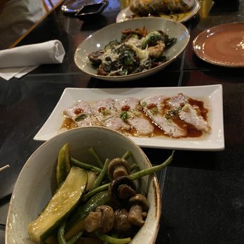 Three's Bar & Grill - Kimchi house pickles, hot oil hamachi sashimi, Bacon Fried Brussel Sprouts, Panko Crusted Ahi Roll - Asian Fusion Near Me - Kihei, Hawaii