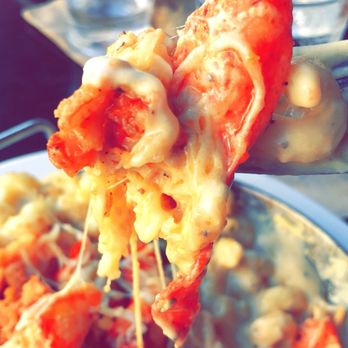 Barleymash - Cheese pull from the Lobster Mac & Cheese - Sports Bars Near Me - San Diego, California