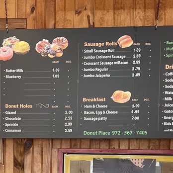 Donut Place - a menu for donuts and coffee - Donuts Near Me - Highland Village, Texas Donut Place - a menu for donuts and coffee - Donuts Near Me - Highland Village, Texas