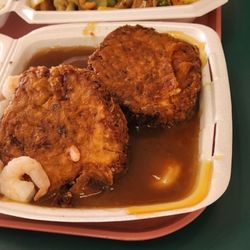 Sunrise Kitchen - Egg Foo Yung with shrimp.