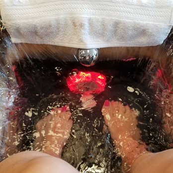 Blissful Nail Bar - Getting the feet prepped. - Nail Salons Near Me - Apex, North Carolina Blissful Nail Bar - Getting the feet prepped. - Nail Salons Near Me - Apex, North Carolina