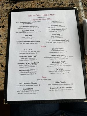 Menu photo 1 Jane Santa Barbara, CA Menu photo 1 Jane Santa Barbara, CA
