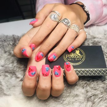 Bliss Powder Nail Bar - Dip Overlay with Handpainted Designs!!! - Nail Salons Near Me - American Fork, Utah Bliss Powder Nail Bar - Dip Overlay with Handpainted Designs!!! - Nail Salons Near Me - American Fork, Utah