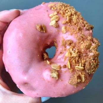 Strange Matter Coffee - strawberry rhubarb donut - Coffee & Tea Near Me - Lansing, Michigan