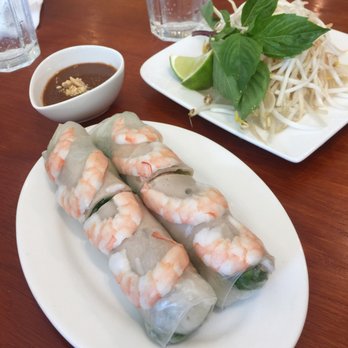 Pho Khang - My order of shrimp salad roll with the peanut sauce - Vietnamese Near Me - Richmond, British Columbia