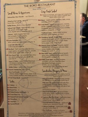 Menu photo 4 Boro Restaurant And Bar Swansboro, NC