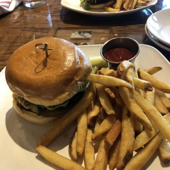 matchbox - Chorizo Burger with fries, very good! - New American Near Me - Sunrise, Florida
