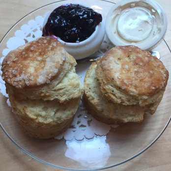 The SconeWitch - Vanilla-cream scone ($2.60+tax) and Lemon-poppyseed scone ($2.60+tax) with wild blueberry-raspberry jam and Devon cream - Cafes Near Me - Ottawa, Ontario The SconeWitch - Vanilla-cream scone ($2.60+tax) and Lemon-poppyseed scone ($2.60+tax) with wild blueberry-raspberry jam and Devon cream - Cafes Near Me - Ottawa, Ontario