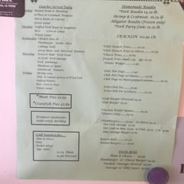 a menu on a refrigerator a menu on a refrigerator