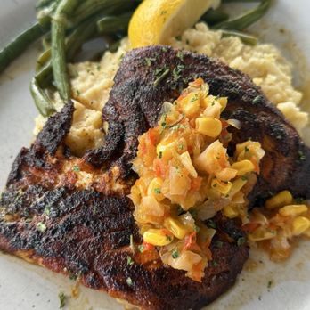 Harbor Docks - BLACKENED CATCH OF THE DAY with grouper - Sushi Bars Near Me - Destin, Florida Harbor Docks - BLACKENED CATCH OF THE DAY with grouper - Sushi Bars Near Me - Destin, Florida