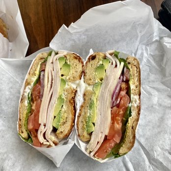 Sunrise Bagels Cafe - Californian sandwich on a garlic parmesan bagel - Bagels Near Me - San Ramon, California Sunrise Bagels Cafe - Californian sandwich on a garlic parmesan bagel - Bagels Near Me - San Ramon, California