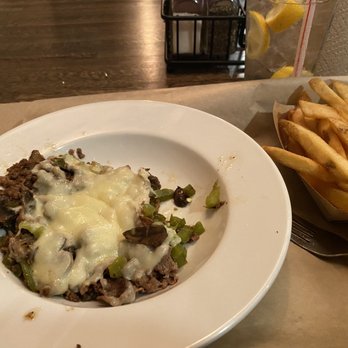 Inky's Authentic Philadelphia Cheesesteaks and Hoagies - Custom Cheesesteak, No Bread, with Fries - Burgers Near Me - Easley, South Carolina Inky's Authentic Philadelphia Cheesesteaks and Hoagies - Custom Cheesesteak, No Bread, with Fries - Burgers Near Me - Easley, South Carolina