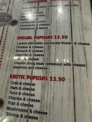 Menu photo 2 Doña Bessy Pupuseria Manassas, VA Menu photo 2 Doña Bessy Pupuseria Manassas, VA