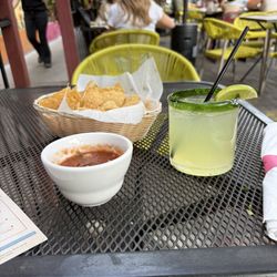 Cafe El Tapatio - Complimentary chips and salsa (great spice!) and happy hour lime mash (just standard pre-mix)