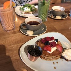 Banyan - Pancakes, smashed avocado with eggs