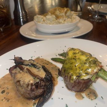 Del Frisco's Grille - Filet Medallion Duo & Truffled Mac & Cheese - Steakhouses Near Me - Plano, Texas