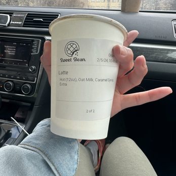 Sweet Bean - Latte with oat milk and caramel - Bakeries Near Me - Chicago, Illinois Sweet Bean - Latte with oat milk and caramel - Bakeries Near Me - Chicago, Illinois