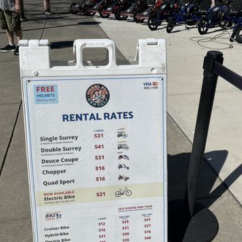 Indianapolis Canal Walk - Spring 2026 Bike rental rates and options. This is stationed right out front of the visitor center. - Hiking Near Me - Indianapolis, Indiana