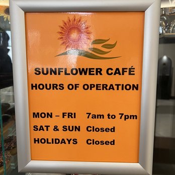 Sunflower Cafe - hours of operation - Cafes Near Me - Sacramento, California