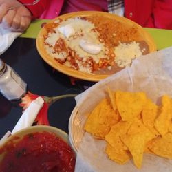 Kiko's - She had her regular...look at the cheese and rice YUMO HUGE...