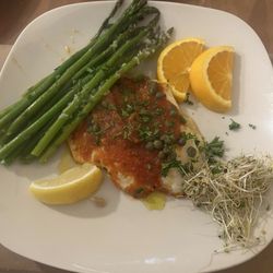 Good Earth Organic Eatery - Local Flounder Fillet Italian style