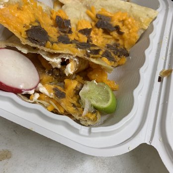 Sanchez Deli & Fruit Store - nachos in a styrofoam container - Mexican Near Me - Brooklyn, New York