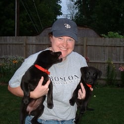 My Pet Pals - Owner Diane Stuercke with 2 puppies.