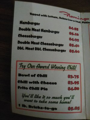Menu photo 6 The Flamingo Lounge Enid, OK