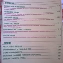 Hana Bi - Menù burger