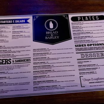 Bread & Barley - Menu - Gastropubs Near Me - Covina, California