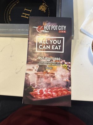 Menu photo 7 Hot Pot City Eden Prairie, MN