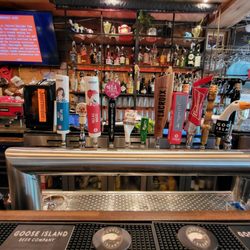 Les Torchés - Close-up view of the beer taps.
