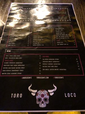 Menu photo 3 Toro Loco South Orange, NJ