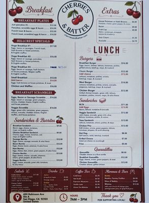 Menu photo 5 Cherries & Batter Breakfast Cafe San Diego, CA Menu photo 5 Cherries & Batter Breakfast Cafe San Diego, CA