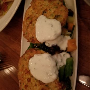 Eighty Acres Kitchen & Bar - Brown rice fritters with roasted vegetable black bean hash and horseradish cream - Bars Near Me - Pittsburgh, Pennsylvania Eighty Acres Kitchen & Bar - Brown rice fritters with roasted vegetable black bean hash and horseradish cream - Bars Near Me - Pittsburgh, Pennsylvania